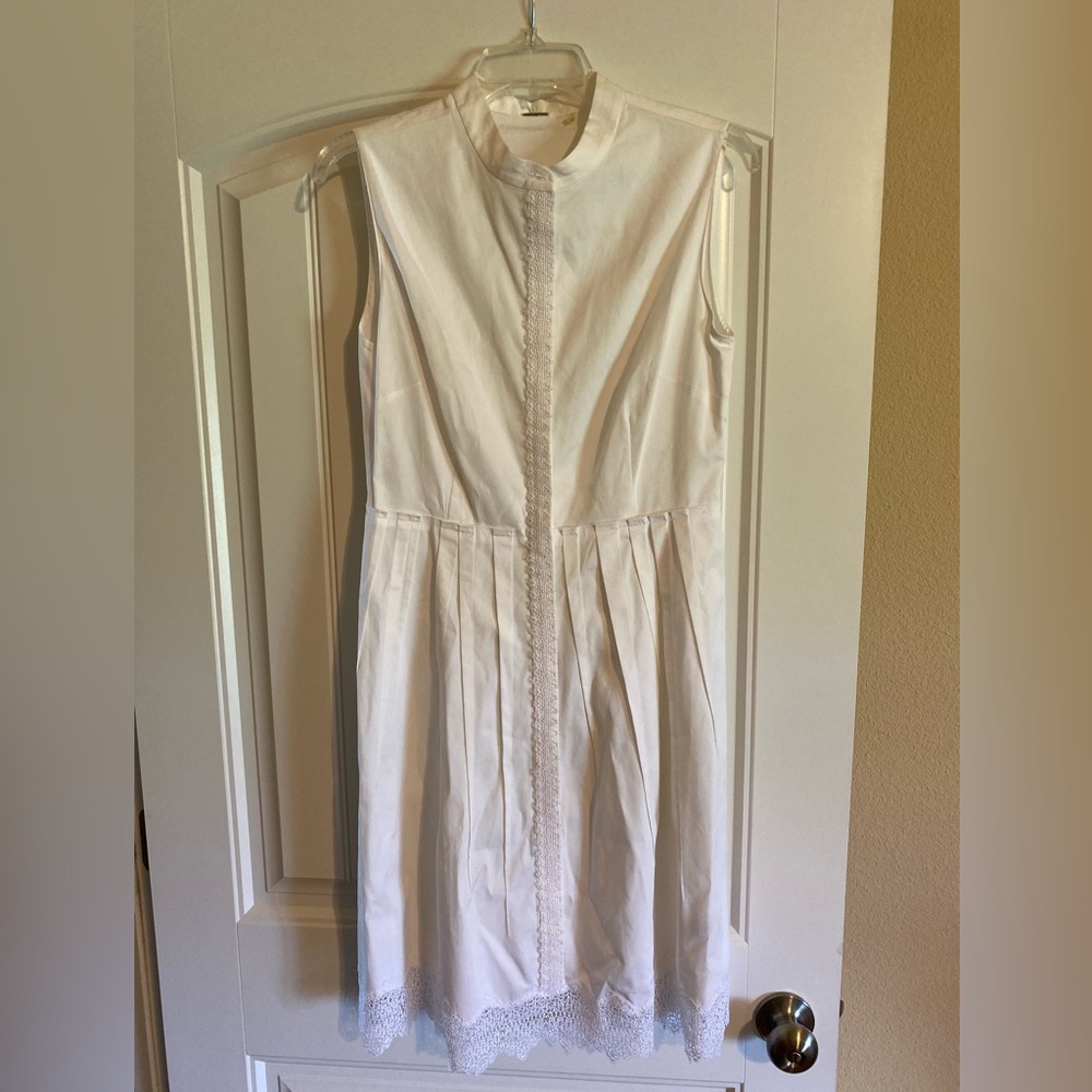 Elie Tahari White MIDI Dress Size 12
